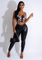 Motorcycle Crop Top Black