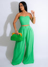 I Bet My Life Linen Pant Set Green