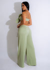 On The Cute List Rhinestone Pant Set Green
