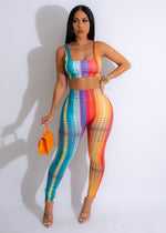 Iridian Fest Legging Set Blue