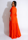 My Relationship Linen Pant Set Orange