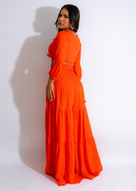 My Relationship Linen Pant Set Orange