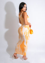 Casual Moment Sweater Maxi Dress Orange