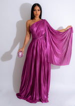 Made For Me Metallic Maxi Dress