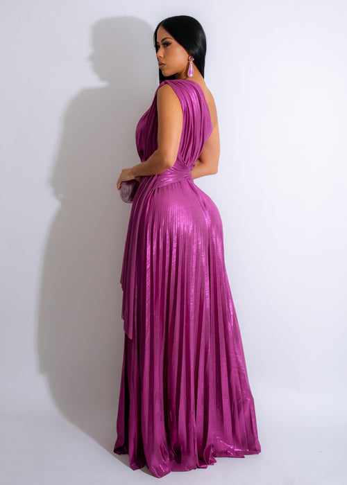 Made For Me Metallic Maxi Dress