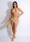 Sea You Soon Popcorn Bikini Set Brown
