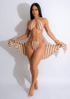 Sea You Soon Popcorn Bikini Set Brown