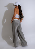 Fashionable and eco-friendly grey alternative jeans made from durable and soft fabric for all-day comfort