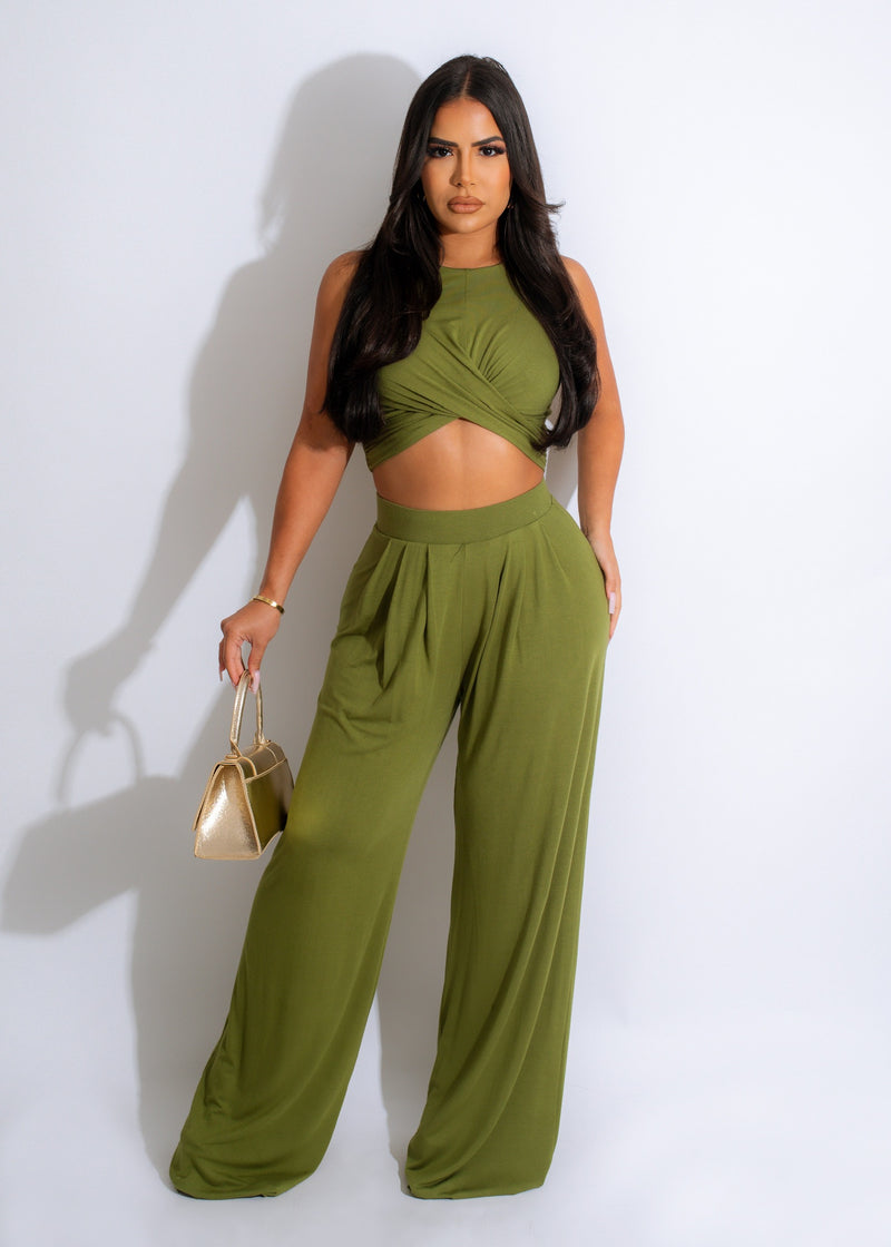 Your Beauty Pant Set Green