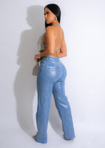 Like Metal Metallic Jeans