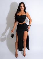 Nobody Shines More Mesh Glitter Skirt Set