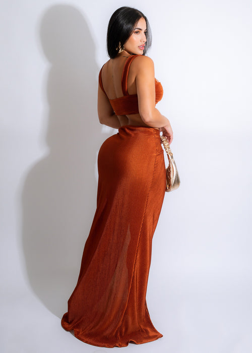 Looking For Me Skirt Set Rust