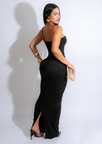 Snake Look Maxi Dress Black
