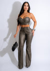 Look At Me Faux Leather Pant Set