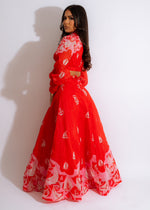 Your Muse Skirt Set Red