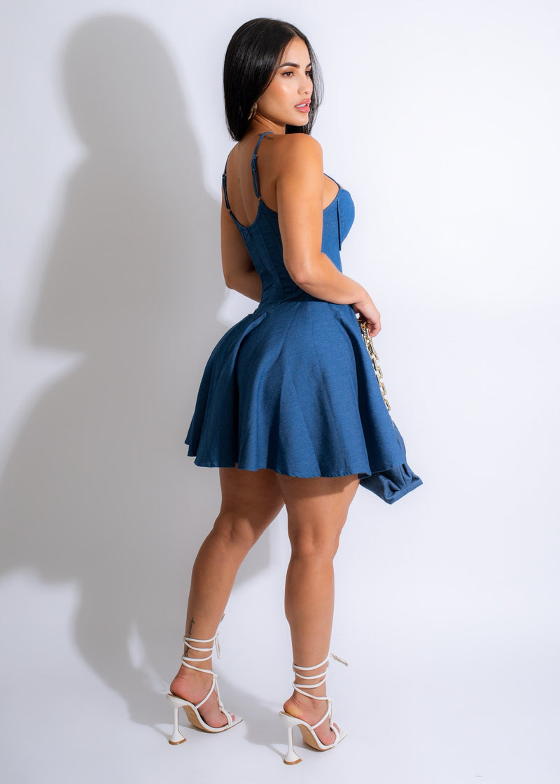 Special Event Denim Mini Dress