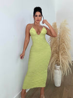 Found Love Maxi Starfish Dress Green