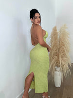 Found Love Maxi Starfish Dress Green