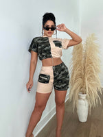 Never A Basic Camo Short Set