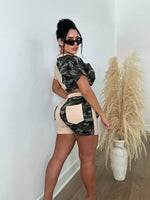 Never A Basic Camo Short Set