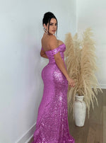 All My Beauty Sequin Maxi Dress Purple
