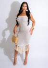 She Could Never Mini Dress Nude