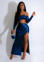 Angels Like You Metallic Ruched Maxi Dress