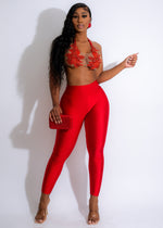 Diva Night Life Leggings Red