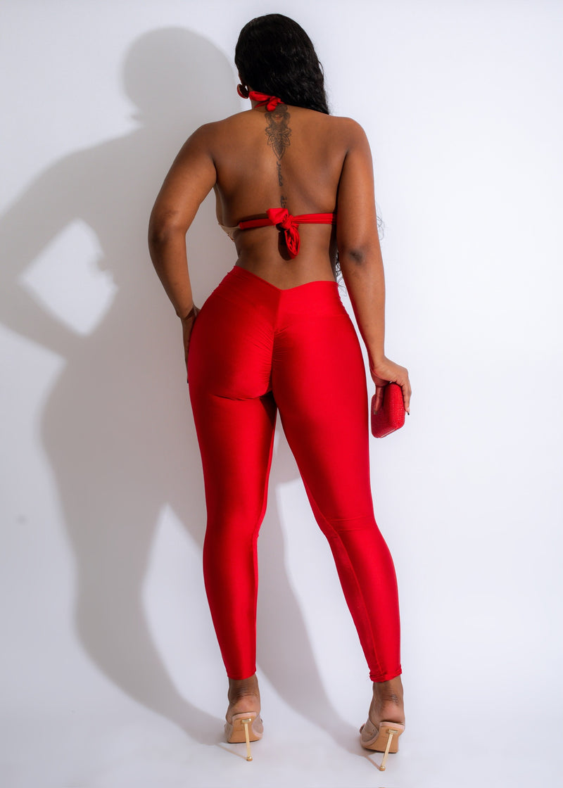 Diva Night Life Leggings Red