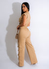 Favorite Girl Cargo Jumpsuit Nude