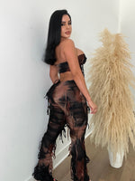 Wild In Nature Mesh Pant Set Brown