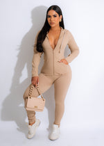 Happiness Ribbed Legging Set Nude