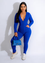 Happiness Ribbed Legging Set Blue