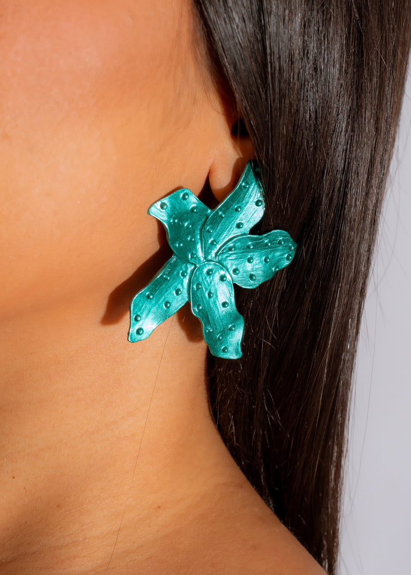 Shining Star Earrings Green