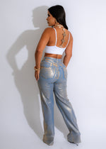 Shine Spray Metallic Jeans