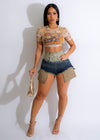 Main Street Rhinestone Crop Top