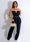 Favorite Moment Flare Jumpsuit Dark Denim