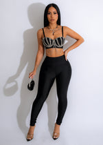 Party Hard Rhinestone Bustier Black
