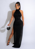 Forever Young Glitter Mesh Maxi Dress