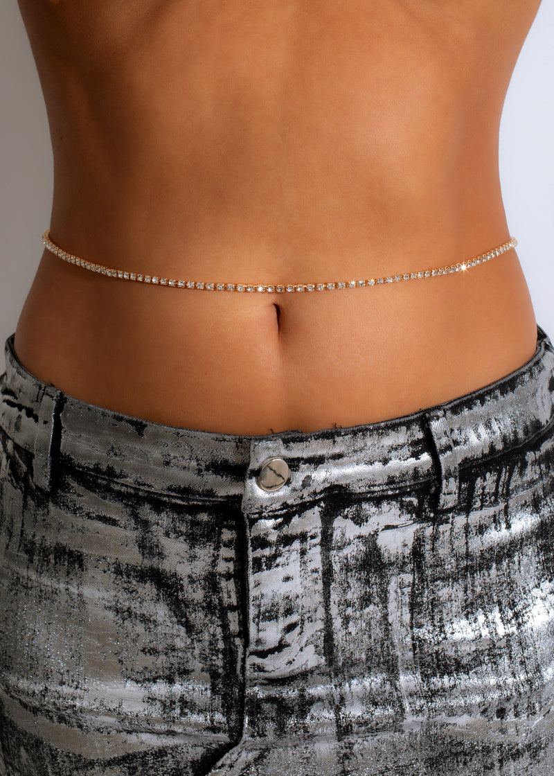 Too Hot Diamond Belly Chain Gold
