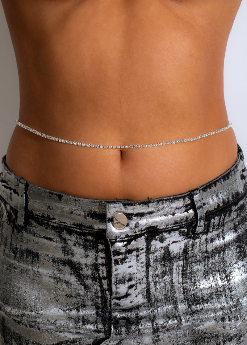 Too Hot Diamond Belly Chain Silver