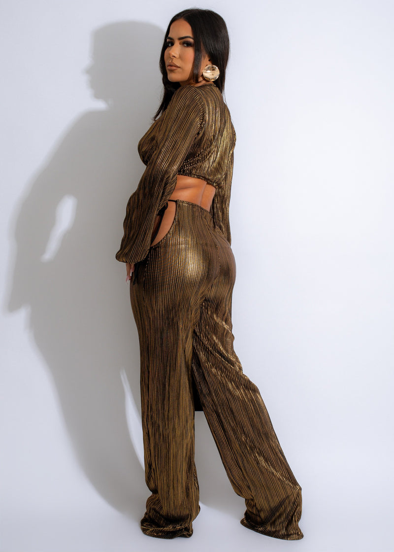 Your Body Metallic Pant Set