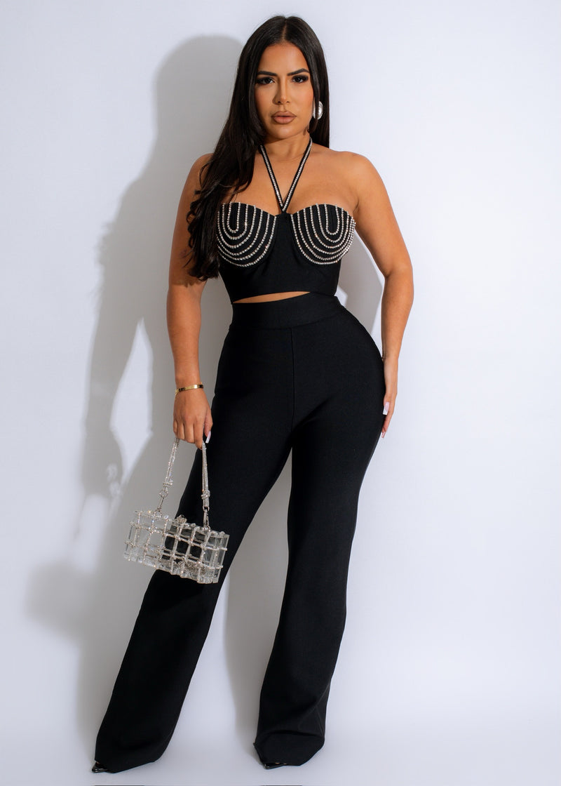 Holy Grail Rhinestones Bandage Pant Set