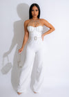Womanizer Rhinestones Jumpsuit White