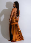  Gorgeous Scorpion Queen Maxi Dress Orange, featuring a flattering A-line silhouette and intricate embroidery details
