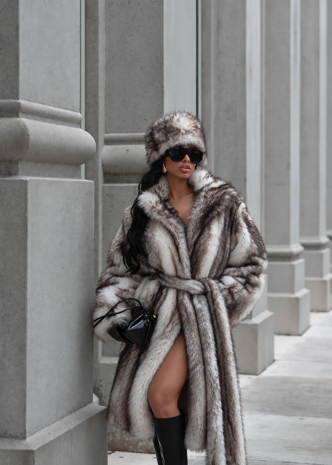 Luxe Instinct Faux Fur Coat White