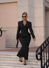 Executive Edge Blazer Maxi Dress Black