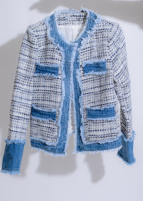 Everyday Look Knitted Jacket Blue