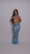 Drip District Pearls Sequin Bikini Set Blue