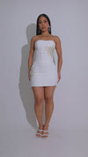 Luxe Glow Pearl Skirt Set White